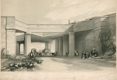 Brücke über die Uxbridge Road, London von John Cooke Bourne