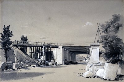 Denbigh Hall Brücke von der Straße, 25. Juni 1837 von John Cooke Bourne