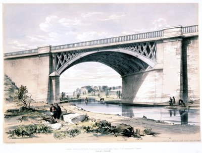 Nash Mill Brücke, in der Nähe von Kings Langley, Hertfordshire, 1839 von John Cooke Bourne