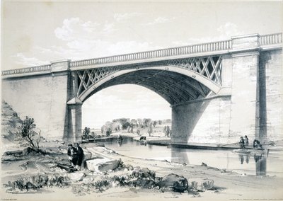 Nash Mill Brücke, in der Nähe von Kings Langley, Hertfordshire, 1839 von John Cooke Bourne