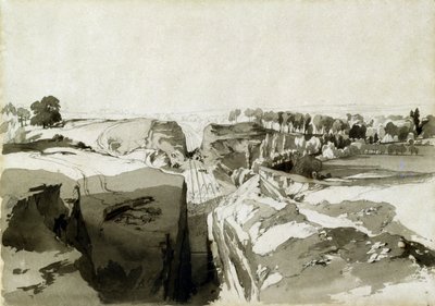 Blick von der Spitze des Tunnels, Linslade, Buckinghamshire, 12. Oktober 1837 von John Cooke Bourne