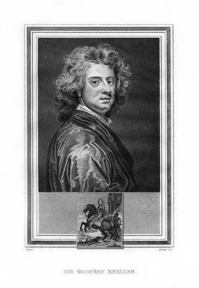 Sir Godfrey Kneller, deutsch-englischer Barockmaler, 1825 von John Corner