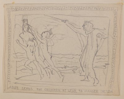 Aoife schickt die Kinder von Lir auf das Meer von John Duncan