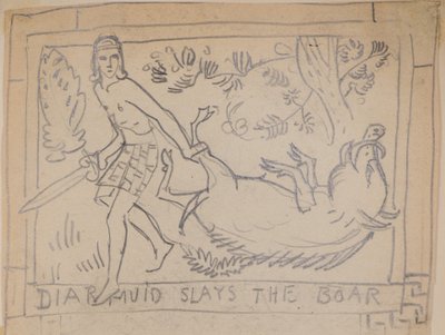 Diarmuid tötet den Eber von John Duncan