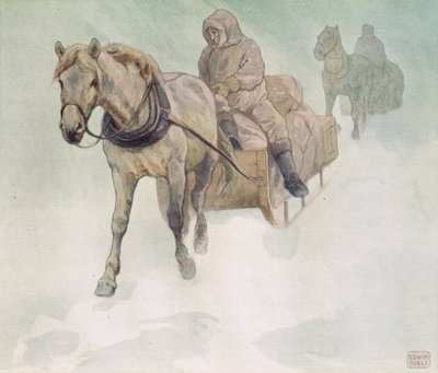 Pferdeschlitten, Illustration aus 