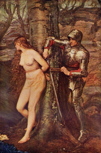 Ein Ritter - Figur der ritterlichen Romantik, Illustration aus 