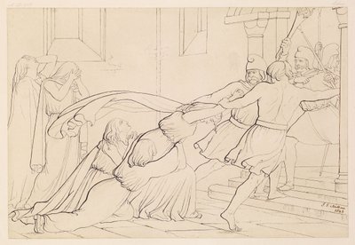 Elgiva wird auf Befehl von Erzbischof Odo ergriffen von John Everett Millais