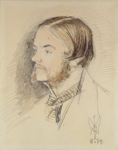 Porträt von William Holman Hunt, 1854 von John Everett Millais