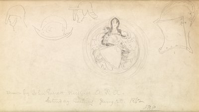 Skizze für ein Wappen, 1862 von John Everett Millais
