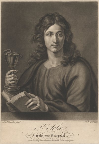 St. Johannes, Apostel und Evangelist von John Faber the younger