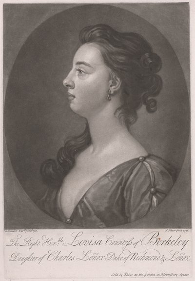 Die Rechte Ehrenwerte Louisa Gräfin von Berkeley, Tochter von Charles Lenox Herzog von Richmond und Lenox von John Faber the younger