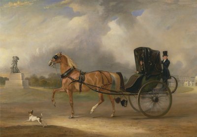 William Massey-Stanley fährt seinen Cabriolet im Hyde Park von John Ferneley