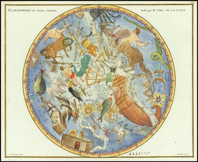 Planisphere des Etoiles Australes von John Flamsteed