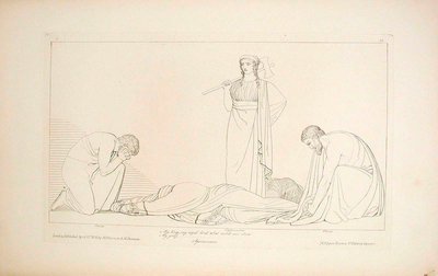 Klytaimnestra und der Chor von John Flaxman