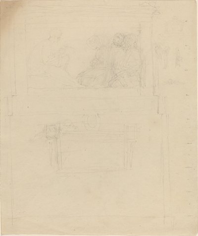 Entwürfe für ein Denkmal für Sir William Jones (?) von John Flaxman