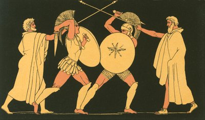 Hektor und Ajax getrennt durch die Herolde von John Flaxman
