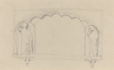 Skizze für ein gotisches Denkmal (das Simcoe-Denkmal?) von John Flaxman