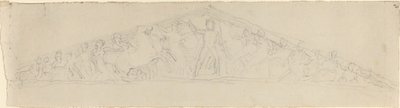 Studie für die Rekonstruktion des Westgiebels des Parthenon von John Flaxman