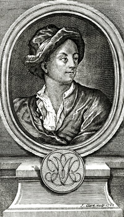 Matthew Prior, graviert von J. Clark, 1722 von John Francis Rigaud