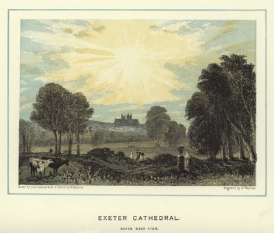 Exeter Kathedrale, Südwestansicht von John Francis Salmon