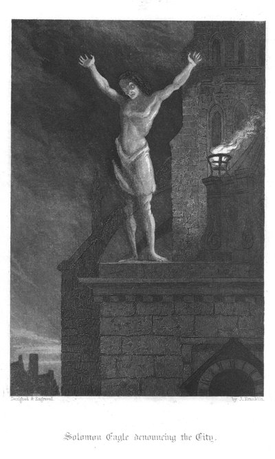 Szene aus Old St. Pauls von William Harrison Ainsworth, 1855 von John Franklin