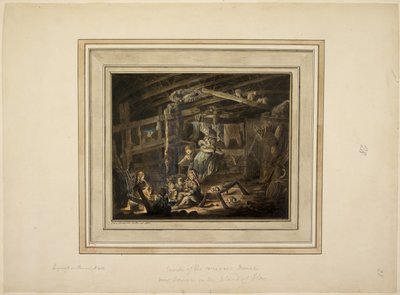 Im Inneren des Weberhauses in der Nähe von Bomore auf der Insel Ilay von John Frederick Miller