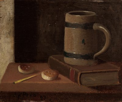 Tasse, Buch, Kekse und Streichholz von John Frederick Peto