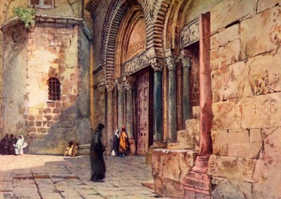 Eingang zur Kirche des Heiligen Grabes, 1902 von John Fulleylove