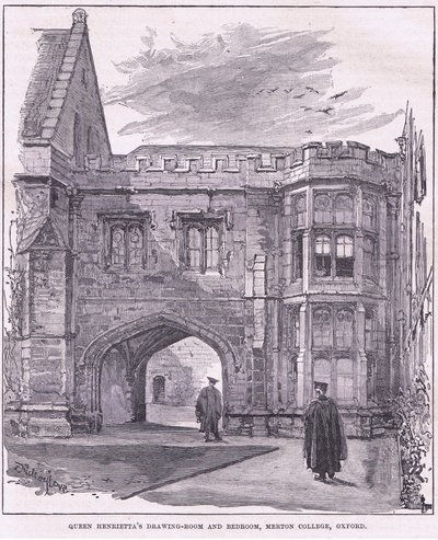 Königin Henriettas Zeichenzimmer und Schlafzimmer, Merton College, Oxford von John Fulleylove