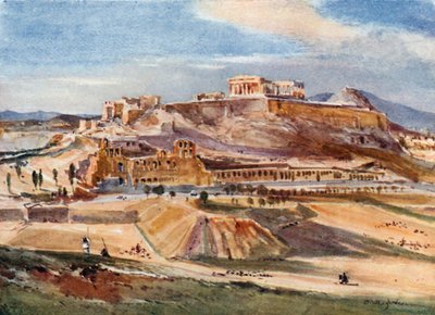 Die Akropolis vom Fuße des Philopappus-Hügels von John Fulleylove