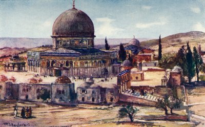 Der Felsendom von den Kasernen in der Nähe des Turms von Antonia, 1902 von John Fulleylove