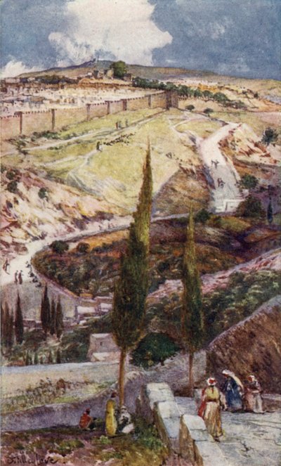 Das nordöstliche Ende von Jerusalem und Mizpa, vom Ölberg von John Fulleylove