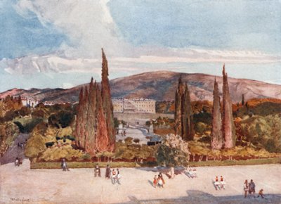 Der Platz vor dem Königspalast in Athen von John Fulleylove