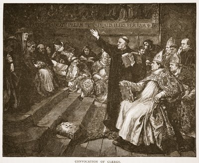 Versammlung des Klerus, Illustration aus 
