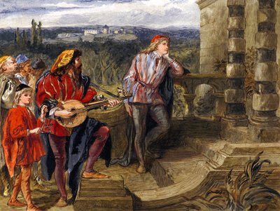 Illustration für Die zwei Herren aus Verona von William Shakespeare von John Gilbert