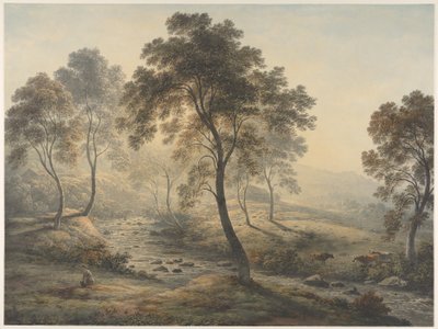 Früher Morgen in der Nähe von Loch Katrine in den Trossachs, Schottland von John Glover