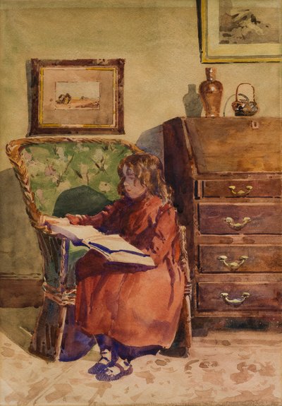 Lesendes Mädchen von John Guttridge Sykes