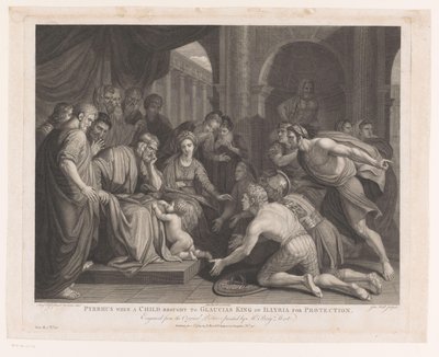 Pyrrhus als Kind zu König Glaucias gebracht zum Schutz von John Hall