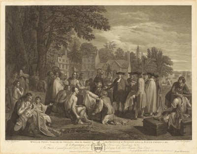 William Penns Vertrag mit den Indianern von John Hall after Benjamin West
