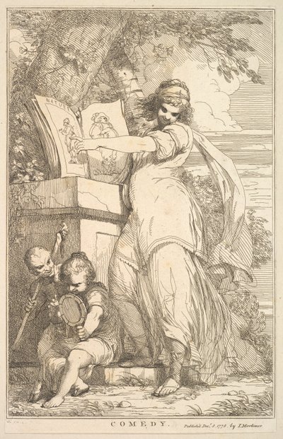 Komödie aus Fünfzehn Radierungen, Sir Joshua Reynolds gewidmet, 8. Dezember 1778 von John Hamilton Mortimer