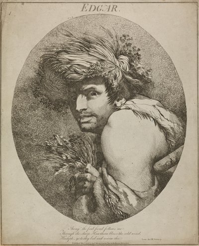 Edgar, "König Lear", Akt III, Szene III von John Hamilton Mortimer