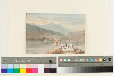 Picknick in Windermere mit Blick auf Brathay von John Harden