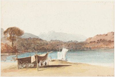 Picknick unter Schutz am Lake Windermere, 1822 von John Harden