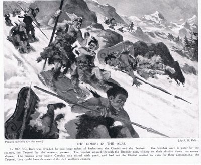 Die Kimbern in den Alpen von John Harris Valda