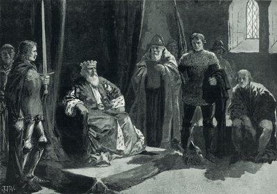 Das Parlament von Owen Glendower (Lithografie) von John Harris Valda