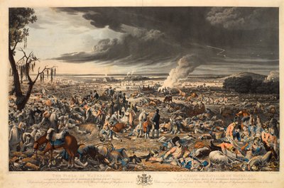 Das Feld von Waterloo, wie es am Morgen nach der denkwürdigen Schlacht vom 18. Juni 1815 erschien von John Heaviside (after) Clark
