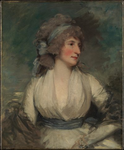 Porträt einer Frau; (Rückseite, heute von der Doublierleinwand bedeckt) Studie eines Kinderkopfes von John Hoppner
