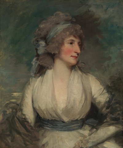 Porträt einer Frau, Rückseite, jetzt von einer neuen Leinwand bedeckt, Studie eines Kinderkopfes von John Hoppner