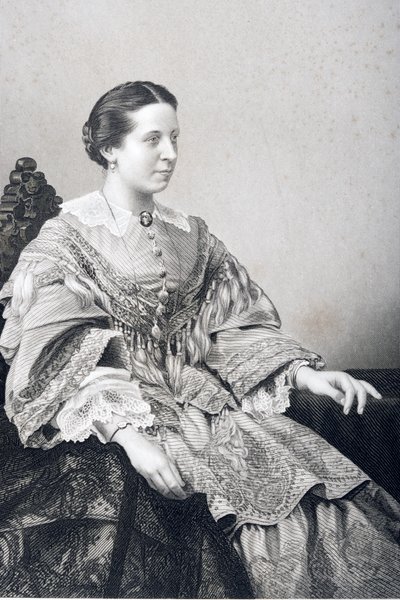 Clara Novello (1818-1908) graviert von D.J. Pound nach einem Foto, aus 