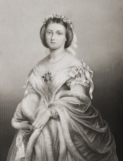 H.R.H. Prinzessin Victoria Adelaide Maria Louisa (1840-1901), Prinzessin von England, graviert von D.J. Pound nach einem Foto, aus 